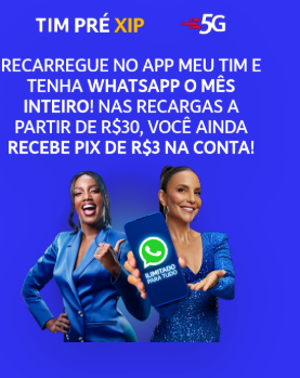TIM PRÉ XIP 5G - Recarregue no app Meu TIM